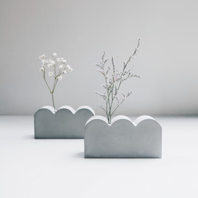 灰調 MOUNTAIN 小山｜極簡山形迷霧水泥花器・擴香石・線香座