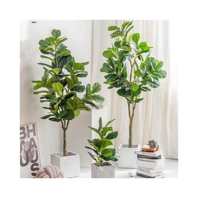假植物琴葉榕榕樹仿真琴葉榕盆栽尤加利樹植物室內擺件綠植大盆景假花ins家居客廳裝飾