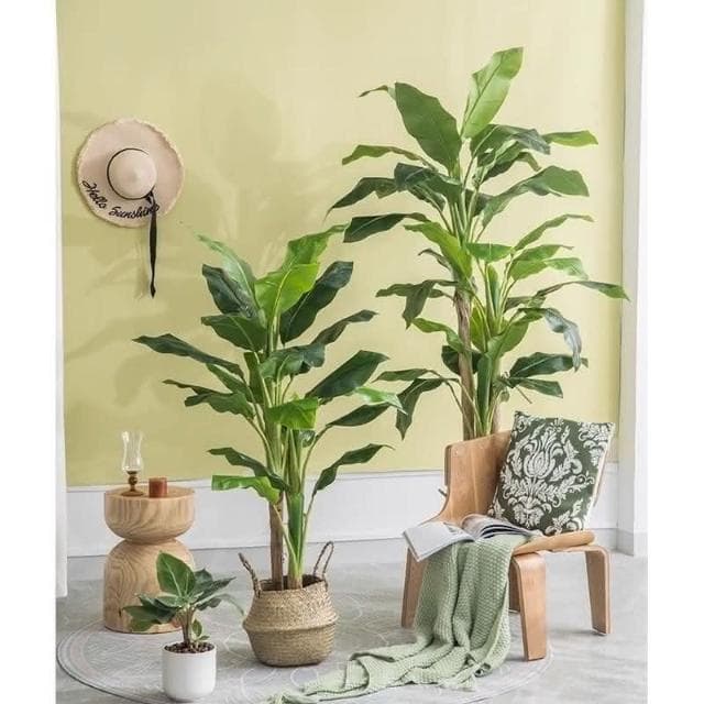 仿真綠植假盆栽裝飾室內大型仿真植物造景芭蕉葉客廳網紅落地式