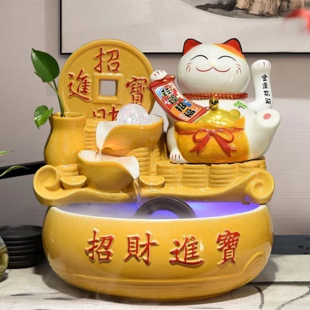 招財貓 招財貓擺飾 流水盆 聚寶盆 流水擺件 招財擺飾 開運 風水招財流水組 風水擺件 開店 橋遷 開幕送禮