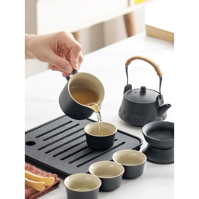 旅行功夫陶瓷茶具戶外旅遊露營喝茶裝備可攜式套裝泡茶小套定制包
