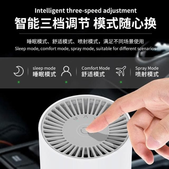 車載空氣净化器 除異味USB小型便攜式負離子桌面傢用净化器 負離子净化 智能三檔 多重净化 輕音低噪 體積小巧