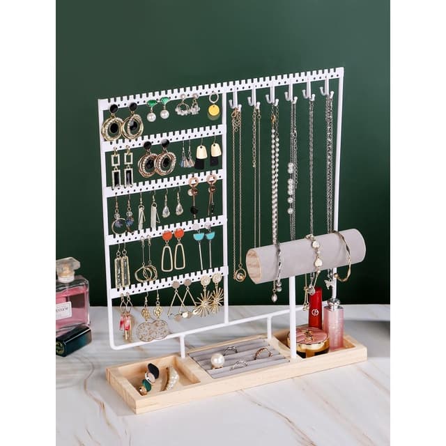 耳環收納飾品展示架擺放項鏈手鏈戒指耳飾掛架子桌面首飾架家用大