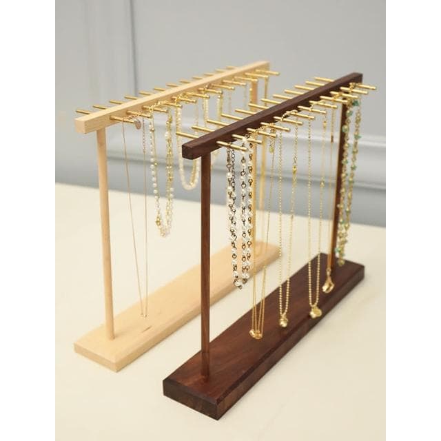 項鏈展示架飾品陳列道具店鋪創意胡桃木高檔簡約掛手鏈首飾收納架