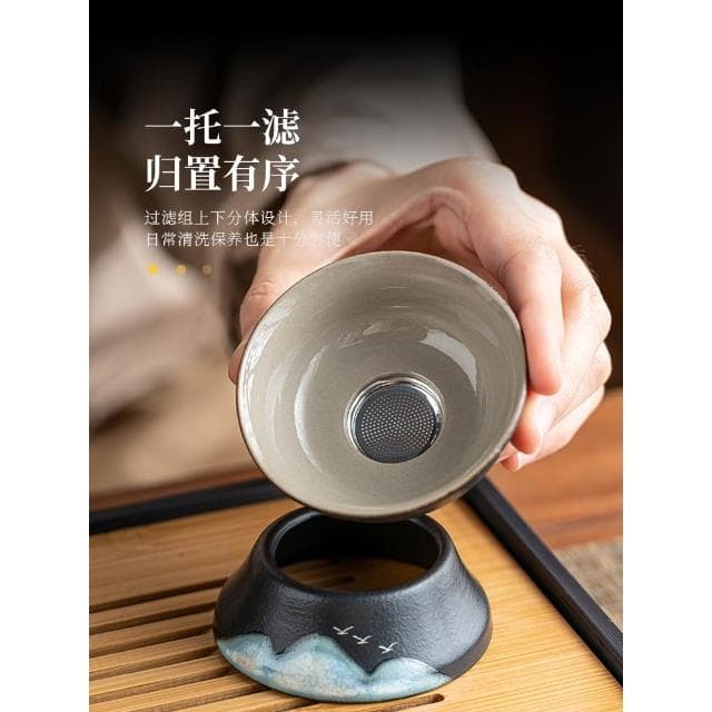 黑陶功夫茶具套裝家用高檔輕奢中式喬遷禮2025新款茶杯小套送長輩