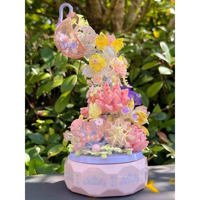 花顏月下 森寶積木 花顏茶語音樂盒 情人節節日生日禮物