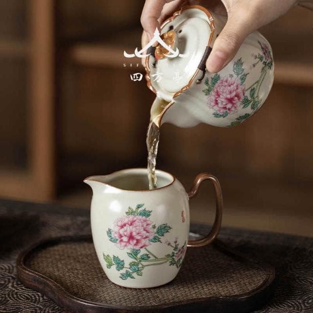 汝窯茶壺 大號手抓壺單 壺陶瓷泡茶壺 茶具茶道家用壺 新款高檔開片茶壺