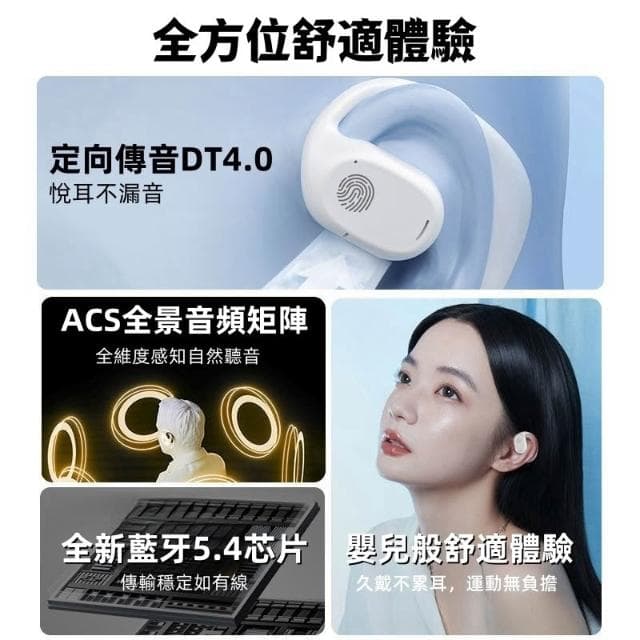 台灣現貨速發 6H出貨 隔日達 無線藍牙耳機 運動藍牙耳機 無線耳機 開放式耳機 運動耳機 不入耳 防水掛耳運動跑步超長續航 降噪耳機