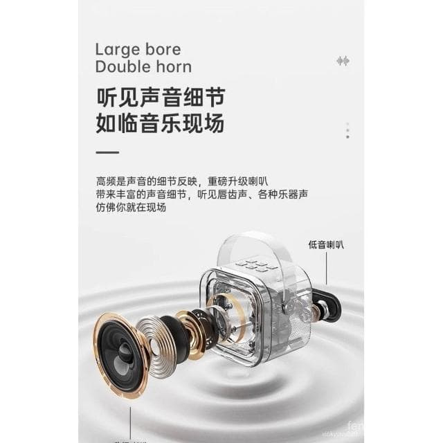 台灣現貨速發  送話筒套+高配保固 🔥迷你麥克風 音響 藍牙喇叭 掌上K歌音響 卡拉ok一體式家庭行動ktv 戶外便捷