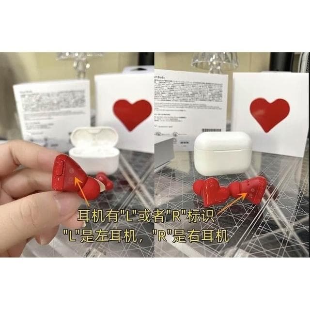 愛心耳機 wireless耳機 心形耳機 少女耳機 無線耳機 可愛 入耳式耳機 藍牙耳機 運動耳機 智能降噪