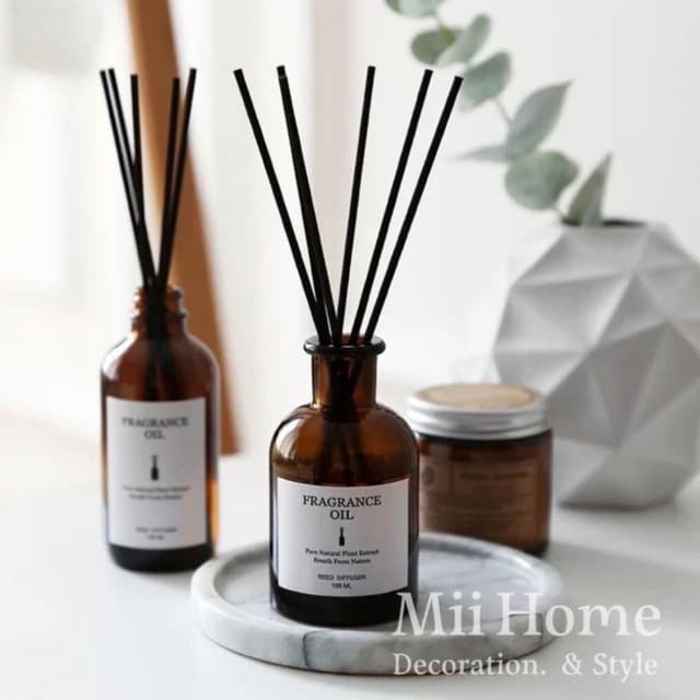 Mii厝邊 FRAGRANCE 法式茶色擴香瓶 香氛精油 擴香器 精油瓶 香薰精油 空氣清淨芳香劑 交換禮物