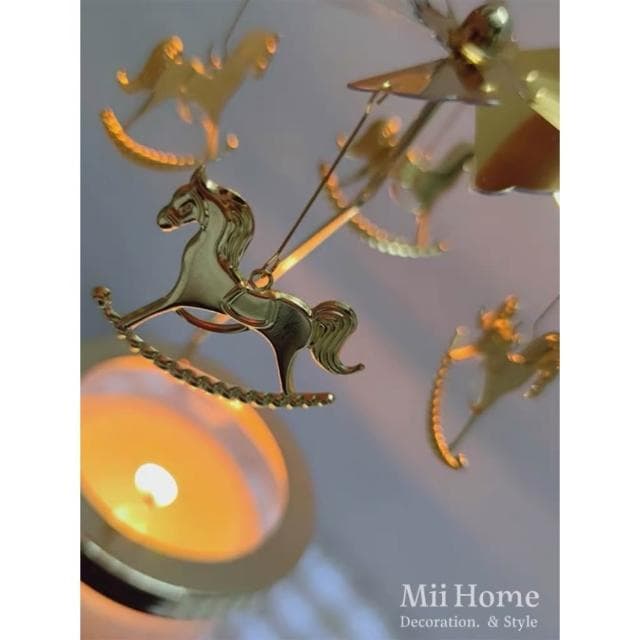 Mii厝邊  香氛蠟燭 旋轉蠟燭吊飾 燭台掛飾 香氛蠟燭吊飾 蠟燭座 旋轉燭台 蠟燭台 氣氛香薰蠟燭蠟燭裝飾