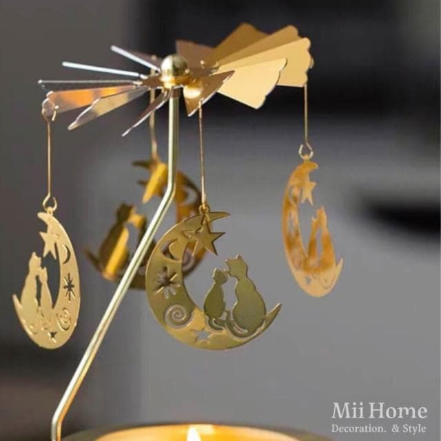 Mii厝邊  香氛蠟燭 旋轉蠟燭吊飾 燭台掛飾 香氛蠟燭吊飾 蠟燭座 旋轉燭台 蠟燭台 氣氛香薰蠟燭蠟燭裝飾