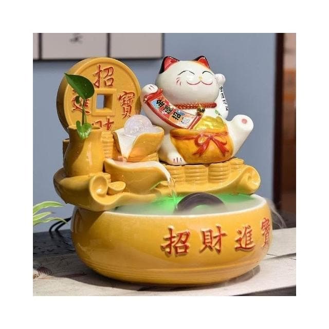 免運貨損包賠招財貓流水擺件店鋪客廳前臺收銀臺髮財招手貓吧臺裝飾品開業禮物