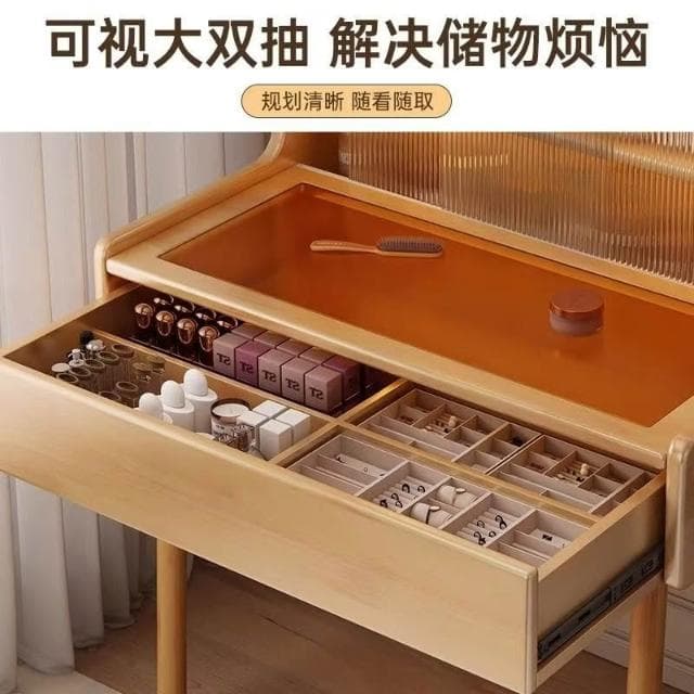 免運  情人節禮物 免運 梳妝台 床頭收納櫃 書桌 化妝桌 小型化妝台 臥室簡約 一體型 桌子