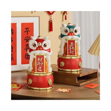 招財 國潮醒獅擺件 招財貓 舞獅  桌面 辦公室 收銀台 前台 招財裝飾品 開業 喬遷新居 開店財位禮物 招財裝飾品