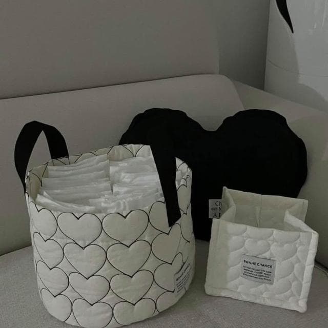 寶寶尿布收納籃(嬰兒衣物尿片收納/床邊收納/純棉/刺綉/收納籃/收納筐/收納盒)