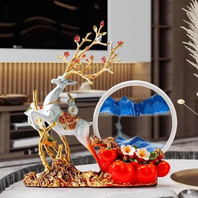 【Felsted 菲仕德】喬遷之喜新居禮品禮物送人流沙畫擺件（招財擺飾 聖誕禮物 生日禮物 居家裝飾 氛圍擺飾 擺設 送禮 裝飾品）