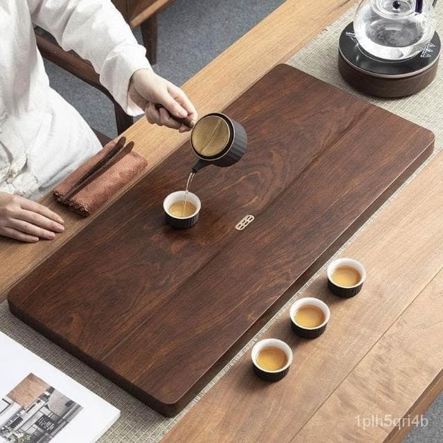 整塊實木茶盤傢用茶具辦公室簡易茶臺花梨中式大茶海蓄排水電木款茶託 茶臺 茶具 功夫茶具 泡茶 茶道