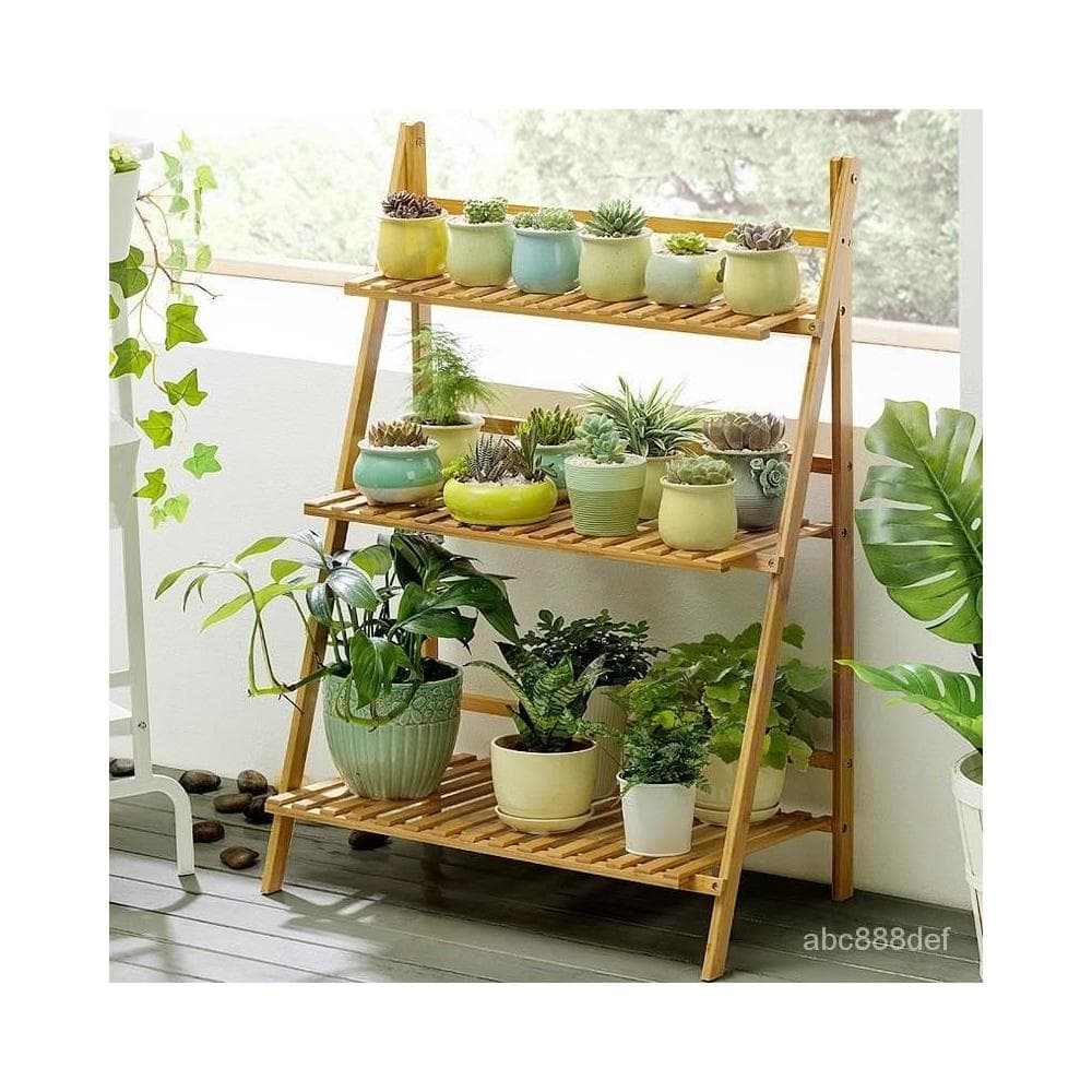 花架子客廳落地式置物架陽臺裝飾佈置多肉花盆植物擺放架實木多層  聚寶盆架 盆栽架 展示邊桌 多肉花架 實木花架 復古花架