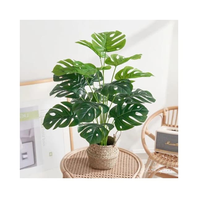 精選 免運🚛北歐ins風仿真植物🌼客廳仿真綠植龜背竹小盆栽 假綠植擺件 裝飾假花仿真花擺設 綠植裝飾擺件 擺飾假花