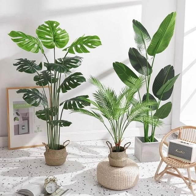 精選 免運🚛北歐ins風仿真植物🌼客廳仿真綠植龜背竹小盆栽 假綠植擺件 裝飾假花仿真花擺設 綠植裝飾擺件 擺飾假花