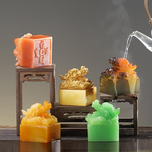 四季風家居  變色茶寵擺件中式龍印茶台茶盤擺飾茶叢寵茶玩功夫茶具茶藝裝飾品