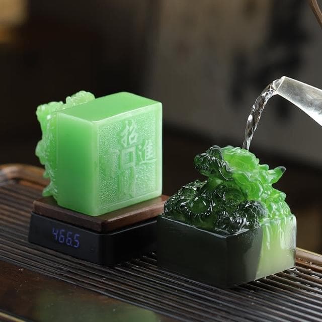 四季風家居  變色茶寵擺件中式龍印茶台茶盤擺飾茶叢寵茶玩功夫茶具茶藝裝飾品