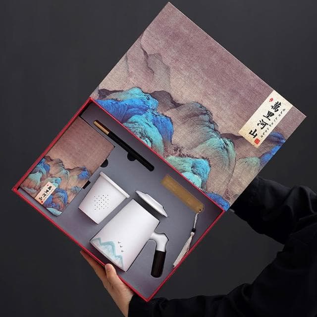 畢業季禮品文創泡茶杯辦公杯套裝送禮送老師會議紀念品教師節禮物