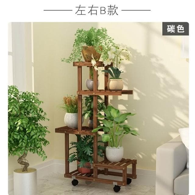 🌷熱銷花架 帶輪可移動植物架 多層室內客廳陽台置物架 多肉綠蘿移動花架 特價植物架 花盆架 落地式盆栽架