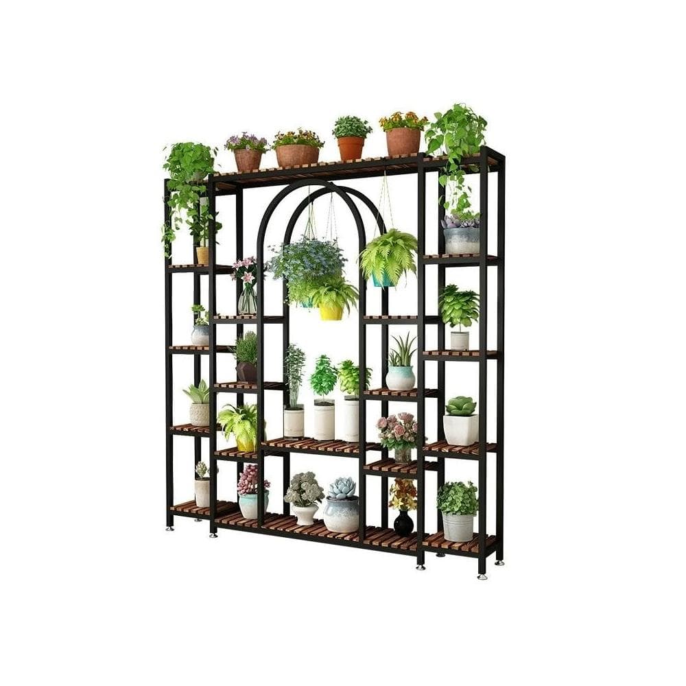 花架 花盆架 盆栽架 落地式花盆架 多層陽台置物架 鐵藝室內花盆架 綠蘿多肉植物架 實木置物架