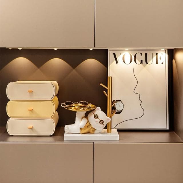 招財貓 玄關收納 鑰匙收納 （裝飾品擺件 家居裝飾 客廳擺設 喬遷禮品 酒櫃裝飾品 交換禮物）