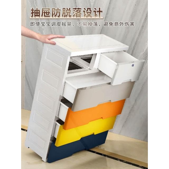 特大超厚收納櫃子抽屜式寶寶衣櫃家用零食置物櫃嬰兒童衣服五斗櫃