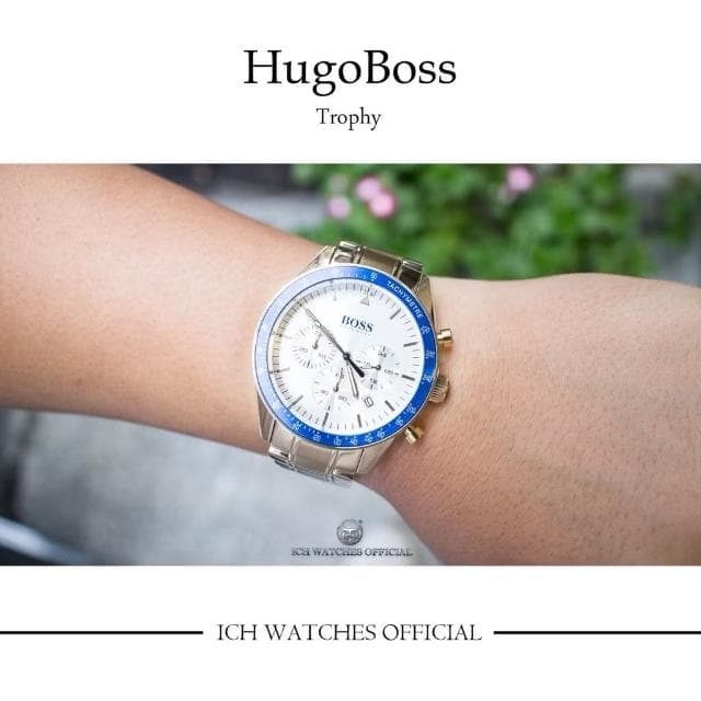 【HUGO BOSS】ICHco 實體門市  德國Hugo Boss Trophy系列三眼計時錶男錶-手錶女錶運動錶賽車錶生日禮物情人節禮物HB1513634