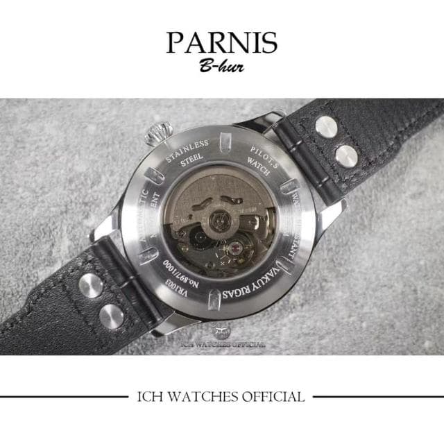 ICHco 實體門市 瑞士Parnis B-HUR系列飛行錶-大飛小王子機械錶石英錶動能錶手錶男錶女錶生日禮物父親節禮物軍錶