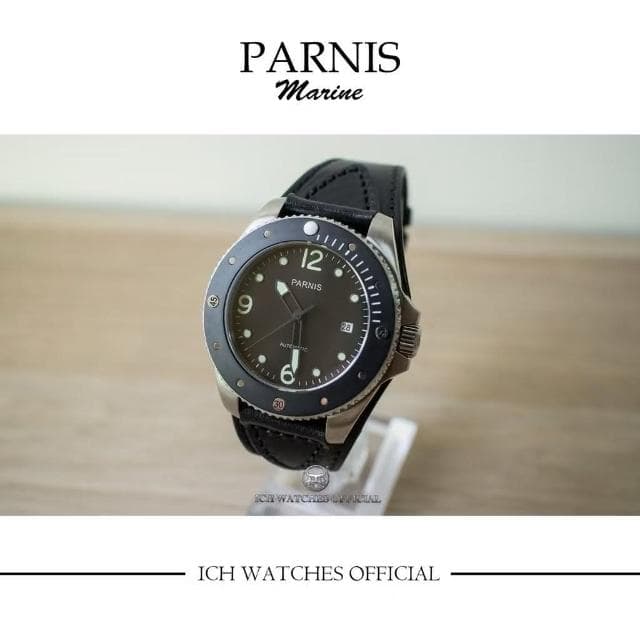 ICHco 實體門市  PARNIS 深潛艦機械錶 單向可動式潛水圈 手錶 男錶 生日禮物 潛水錶 PAM508
