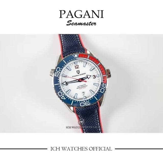 【Pagani 帕加尼】ICHco 實體門市 美國Pagani design PD-1679美國盃競賽系列海馬機械錶-男錶運動錶潛水錶生日禮物情人節禮物007