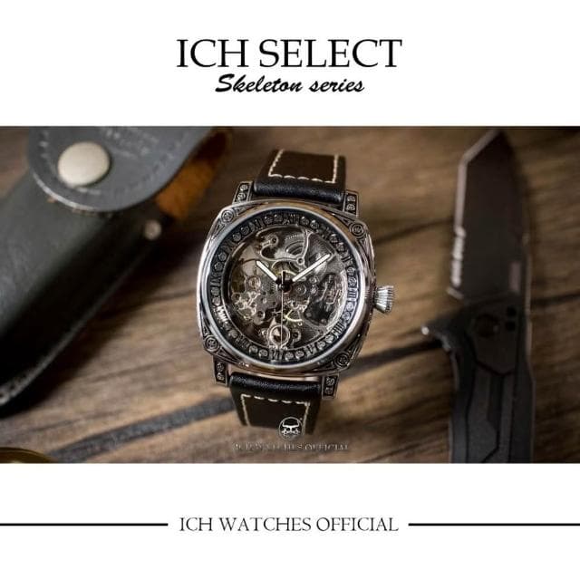 ICHco 實體門市 ICH SELECT 鏤空機械錶義大利海軍-男錶女錶運動錶正裝錶情人節禮物生日禮物父親節禮物