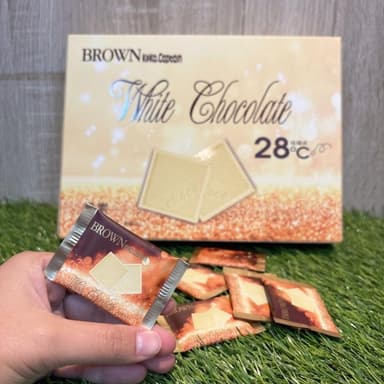 28°低熔點 白色風暴布朗巧克力130g 白巧克力 片裝巧克力 獨立包裝 白色巧克力