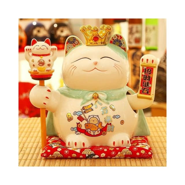 招財貓 陶瓷 自動招手 招財貓擺飾 存錢筒 居傢裝飾 日式風招財貓 入厝禮物 交換禮物 開幕送禮