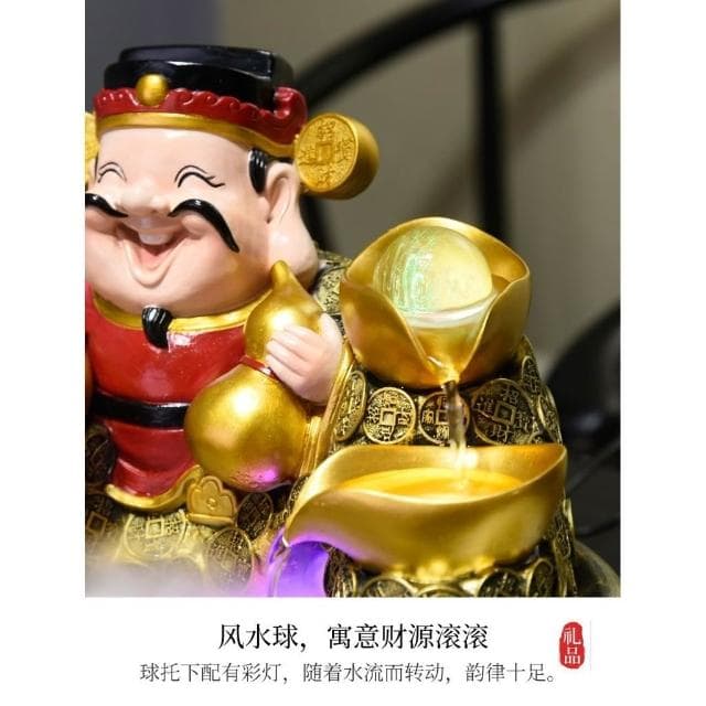 財神爺 招財進寶 招財擺飾 招財水流盆 聚寶盆 水流擺飾 流水擺飾 流水盆 開運 風水擺件 風水擺飾 開業 喬遷 禮物