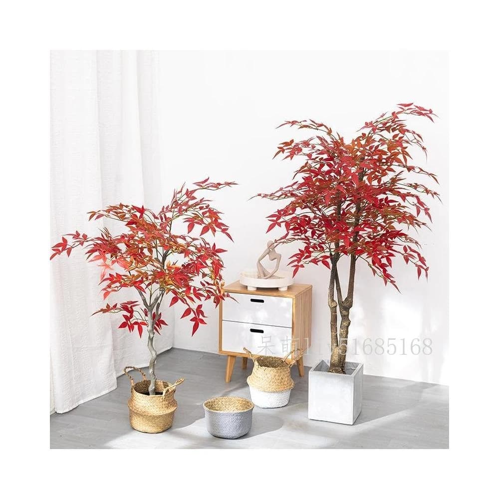 仿真綠植 假紅楓樹 盆栽植物 造景楓叶 裝飾花 客廳落地 擺件大型 假花卉 仿真樹 仿真花