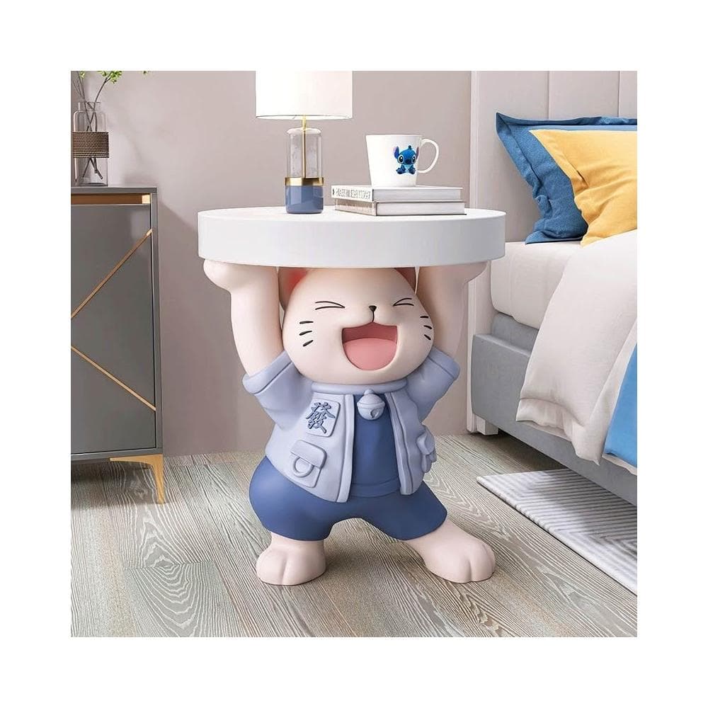 免運 招財貓邊幾 創意招財貓 落地擺件 客廳電視櫃 沙發旁茶幾 家居飾品喬遷禮物