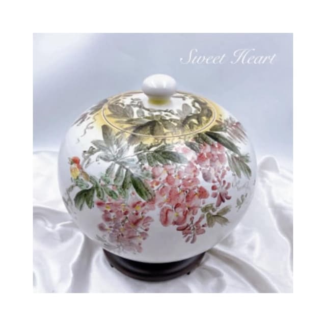 【田芯】Sweet Heart 田芯精品  鶯歌手工彩繪陶瓷🥰紫藤花 鳥語花香 實品拍攝