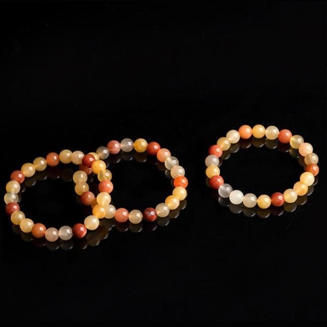 【EMMA SUE】黃玉手鍊 玉石手鍊 金絲玉手串 手鍊串珠 百搭飾品 新中式 小眾設計 招財納福 保平安 禮物 古風