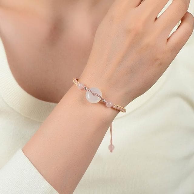 【EMMA SUE】手鍊 平安扣手鍊 手環 飾品 手工編織 瑪瑙手鍊 平安扣 情侶手鍊 手繩 閨蜜手鍊 編織手鍊 手鍊女 生日禮物