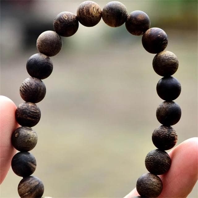 【EMMA SUE】開運手鍊 招貴人 生日禮物 女手鍊 佛珠 沉香手串 黑油老料手鍊 圓珠手鍊 手串 送長輩 送朋友 保平安 避邪手鍊