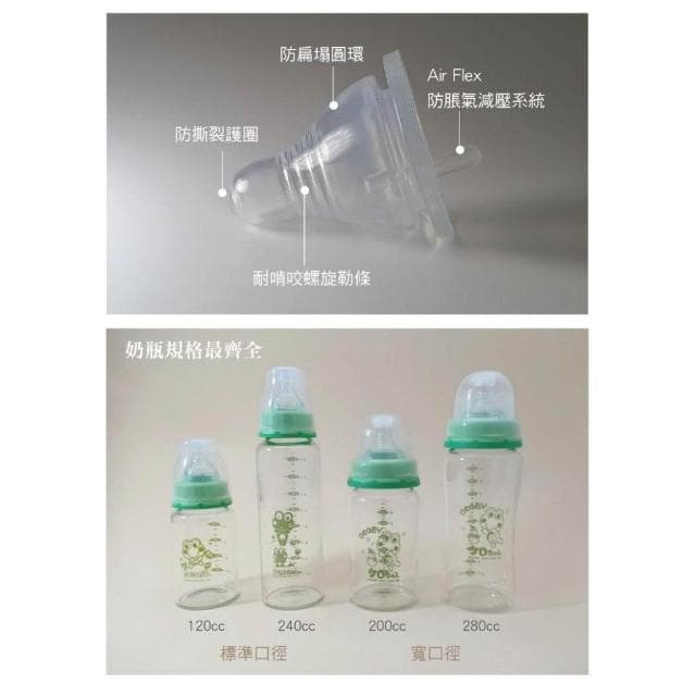 DOOBY大眼蛙 玻璃奶瓶 防爆直圓 寬口玻璃奶瓶  仁仁藥局  奶瓶 玻璃奶瓶