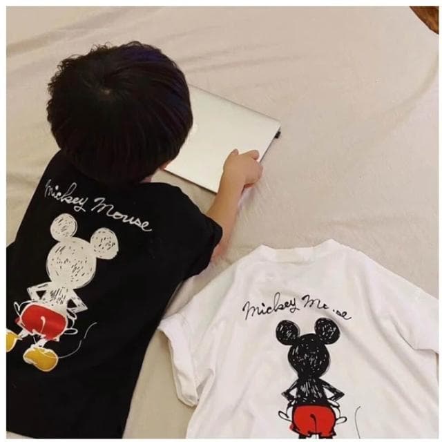 親子裝 童裝 短袖親子裝 母子裝 韓版米奇親子裝 大碼親子裝 一家三口母子母女裝短袖T恤