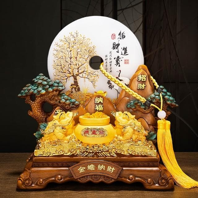 金蟾招財擺件黃水晶發財搖錢樹辦公室收銀臺飯店高檔大氣開業禮物